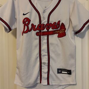 Nike Kids Braves White Jersey